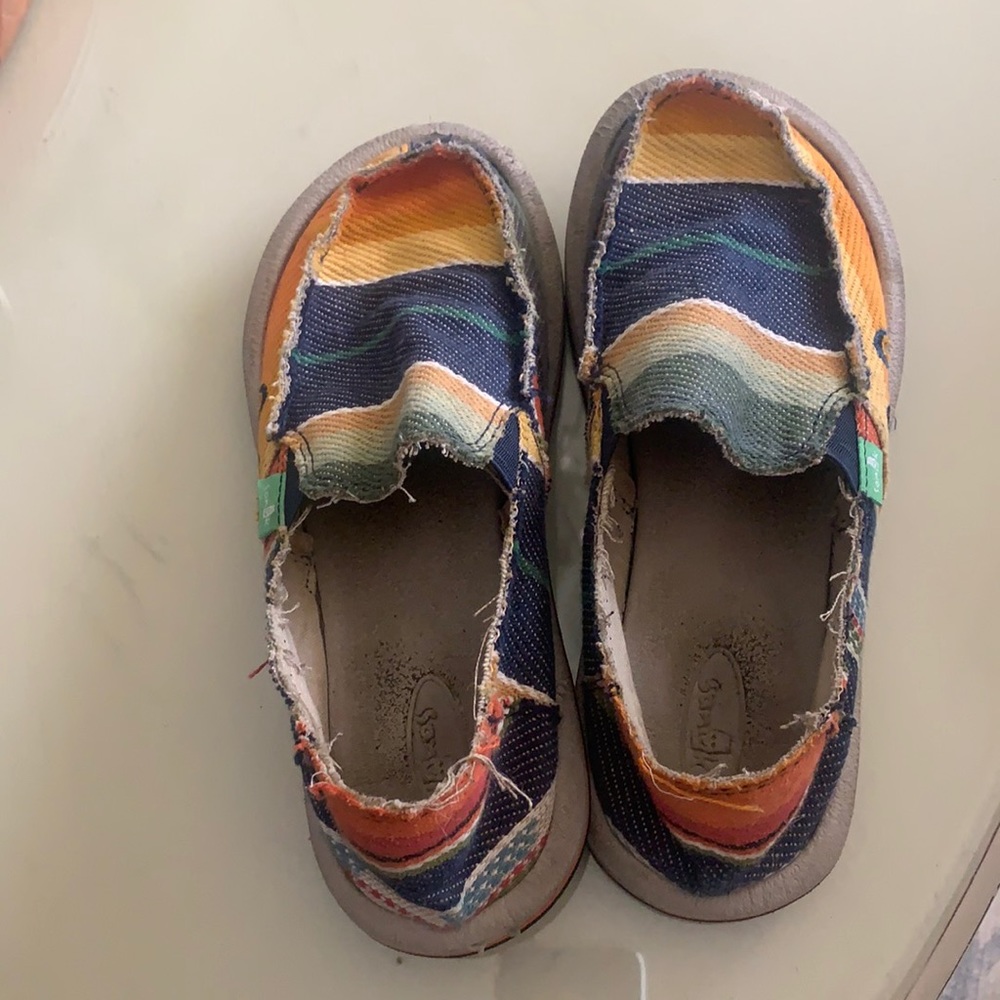 Sanuk hemp slip ons